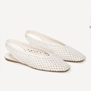 M. GEMI The Ombretta Lattice Slingbacks Ivory
Size 37.5